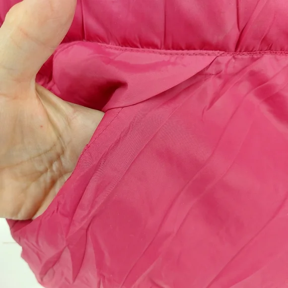 L.L. Bean Pink Goose Down Filled Winter Vest Size Large - Picture 3 of 5
